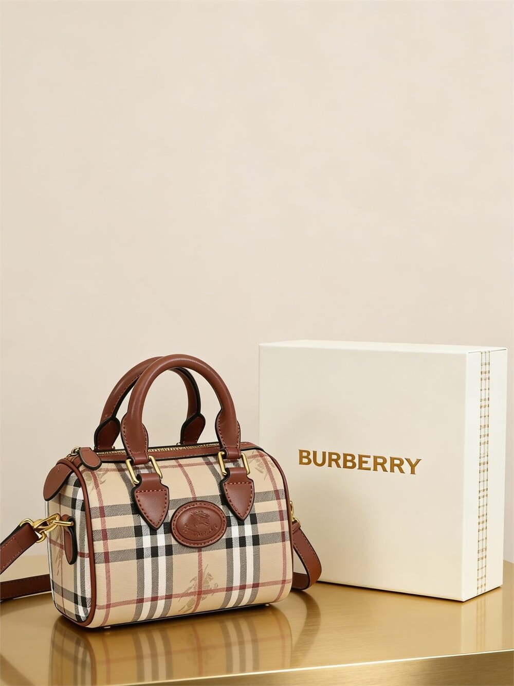 Mini Check Bowling Bag